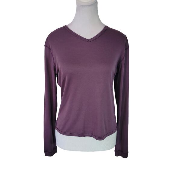 Patagonia Capilene Size M	Lightweight Layer Purple Long Sleeve Top Activewear - Picture 1 of 8